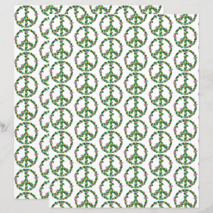 Fleurs florales roses et jaunes Papier de signalis