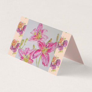 Fleurs florales Shabby Chic rose Lily En vichy Ros
