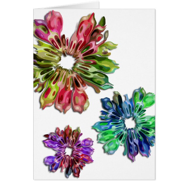 Fleurs fractales abstraites 2D (Devant)