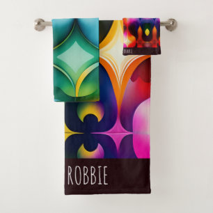 Fleurs fractales colorées Motif arc-en-ciel