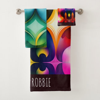 Fleurs fractales colorées Motif arc-en-ciel