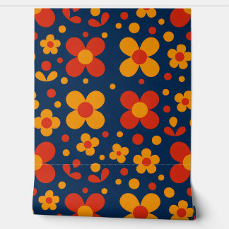 Fleurs géométriques Papier peint