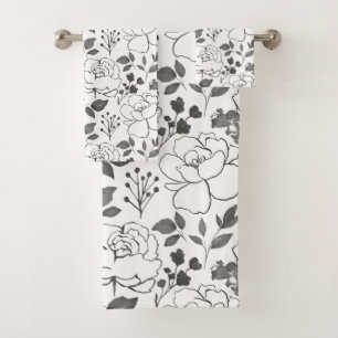 Fleurs grises et blanches