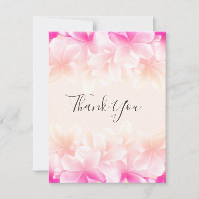 Fleurs Hawaïennes Carte Cadeau Remerciement de Plu (Devant)