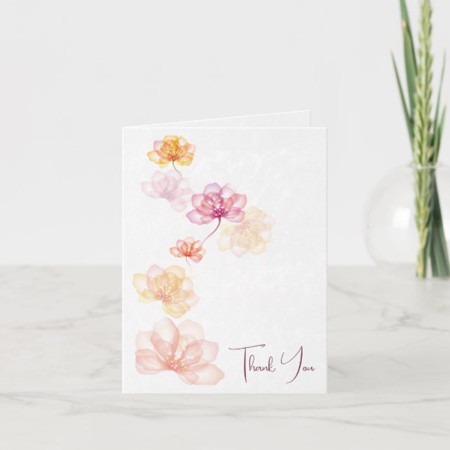 Fleurs Iridescentes Pour Un Merci Sympathique (Devant)