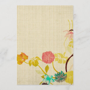 Fleurs japonaises vintages Invitation