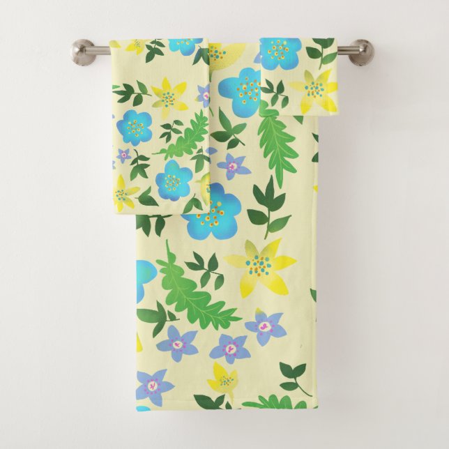 fleurs jaune et bleue (En situation)