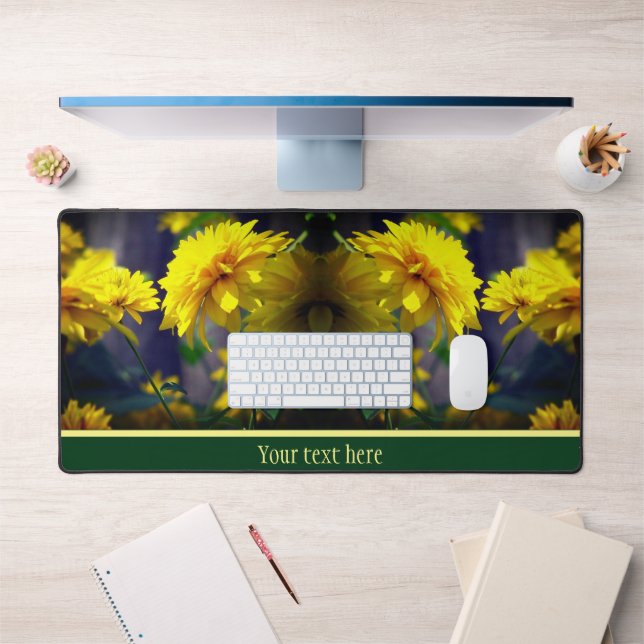 Fleurs Jaunes Au Soleil Personnalisées (Bureau 1)