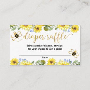 Fleurs jaunes bleues bumble abeille cartes de tomb