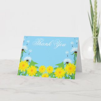 Fleurs Jaunes Carte de remerciements