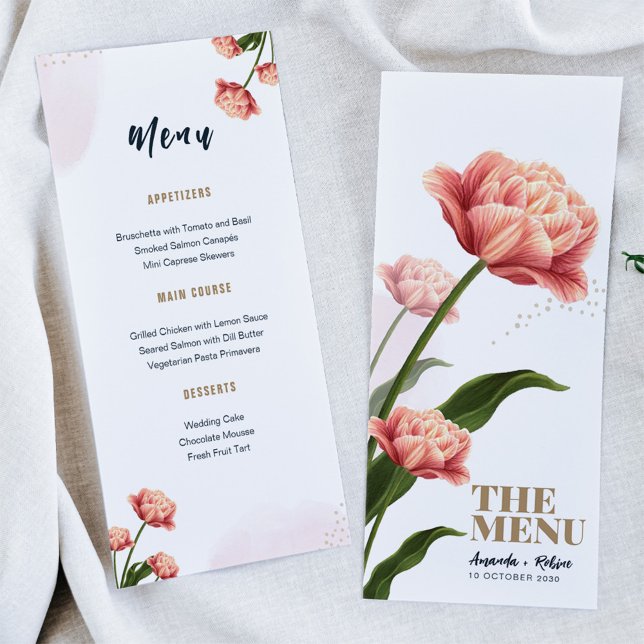 Fleurs Jaunes Menu Mariage bio (Créateur téléchargé)