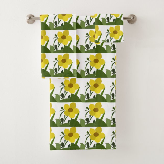 Fleurs Jaunes Motif botanique (En situation)