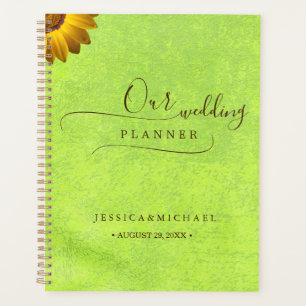 Fleurs jaunes sur Mariage vert Abstrait