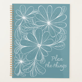 Fleurs Joueuses sur le planificateur Turquoise