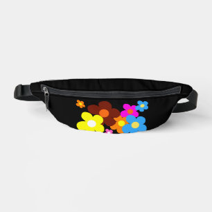 Fleurs joyeuses colorées Pastel Black