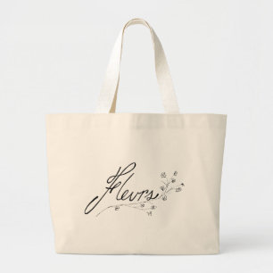 fleurs large tote bag