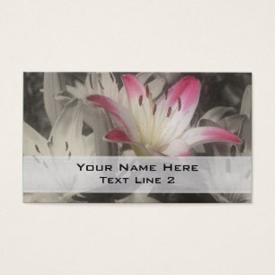 Fleurs Lys En Carte de visite Noir Et Blanc