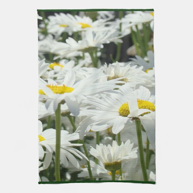 Fleurs marguerites Cuisine Serviettes Mains Salles (Vertical)