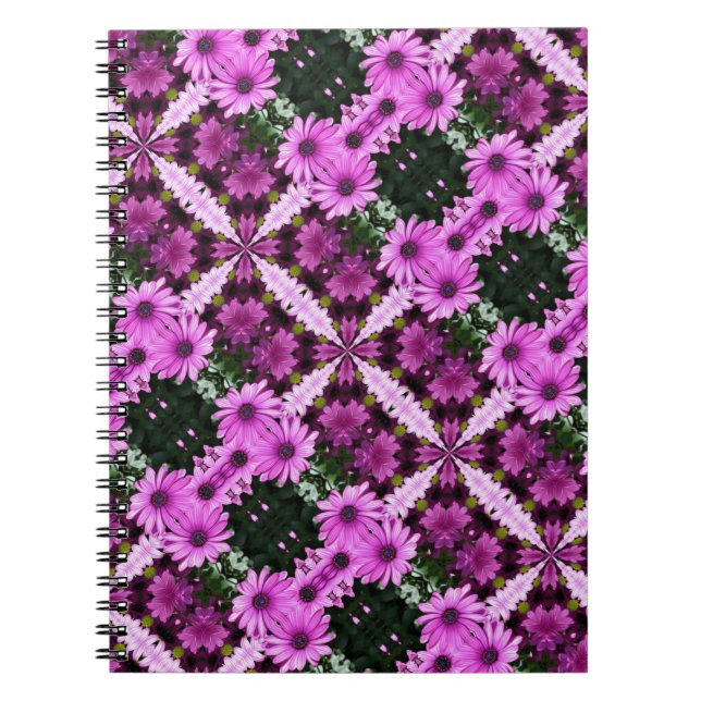 Fleurs marguerites violettes Carnet d'art Abstrait (Devant)