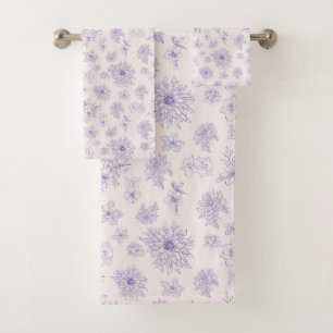 Fleurs mignonnes violettes motif