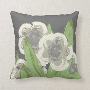 Fleurs Modernes D'art Throw Pillow