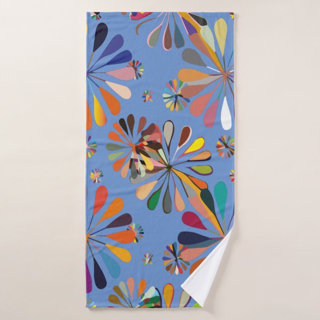 Fleurs multicolores mignonnes (Serviette de bain)