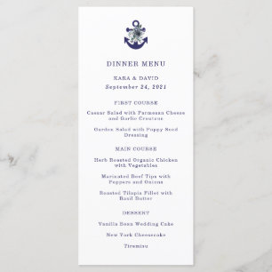 Fleurs Nautiques   Menu de Mariage Floral Marine A
