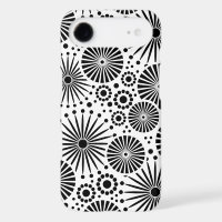 Fleurs noires rétro Samsung Galaxy S Coque