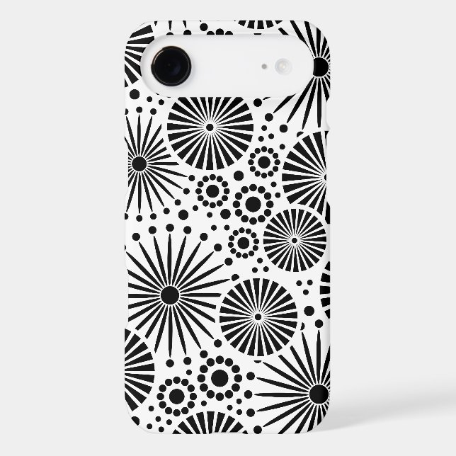 Fleurs noires rétro Samsung Galaxy S Coque (Verso)