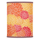 Fleurs orange-rouge-jaune Lampe ombrage