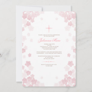 Fleurs pâles Invitation religieuse