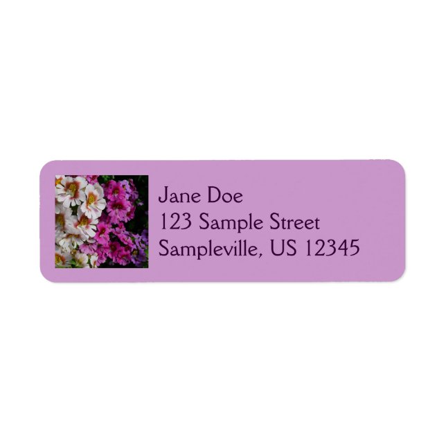 Fleurs papillon rose blanc et violet (Devant)