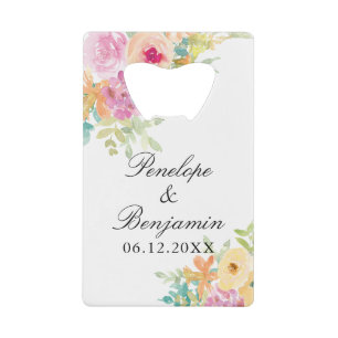 Fleurs Pastel colorées Merci de mariage du printem