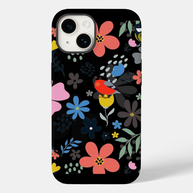 Fleurs peintes Coque-Mate coque iphone (Verso)