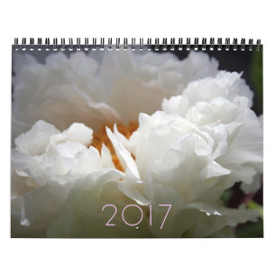 Fleurs Peony personnalisable Calendrier Année