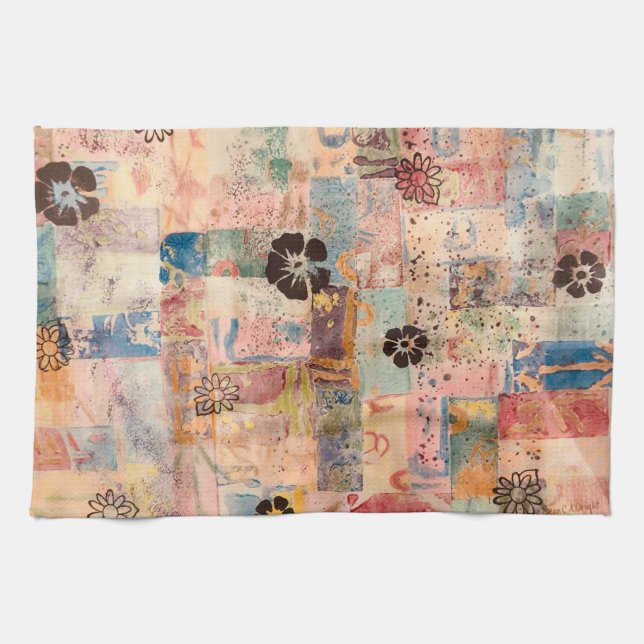 Fleurs Phunky Serviette de cuisine (Horizontal)
