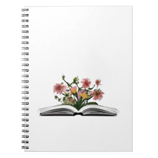 Fleurs poussant du livre