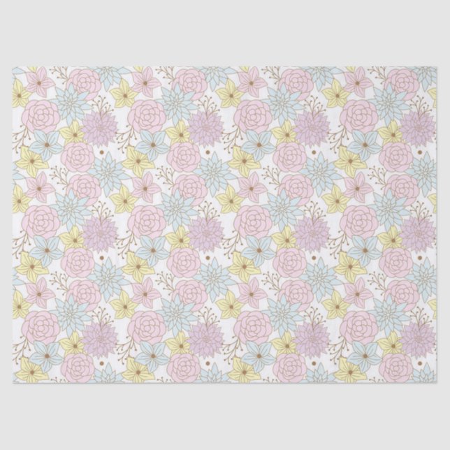 fleurs printanières papier de soie (Recto)