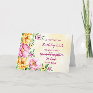 Fleurs Printemps Grandgirl In Law Carte Anniversai