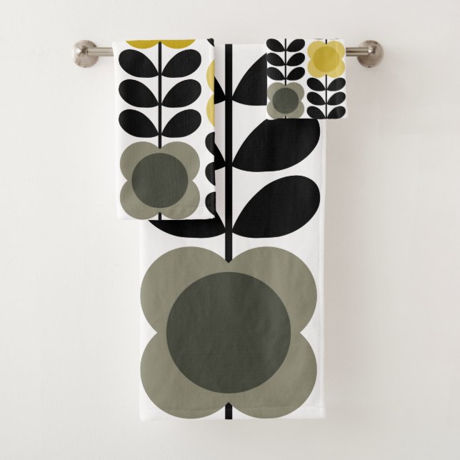 Fleurs Ravissantes Rtro, Gris Jaune (En situation)