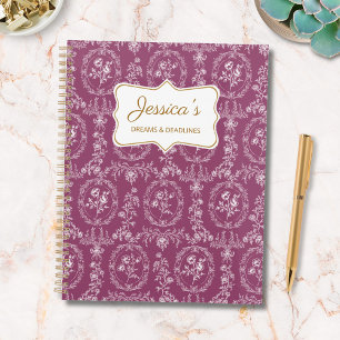 Fleurs Rococo Vintage Nom Personnalisé Floral