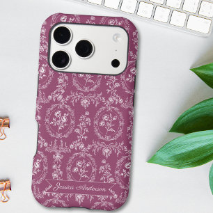 Fleurs Rococo Vintage Nom Personnalisé Floral