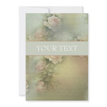 Fleurs romantiques - Carte d'invitation