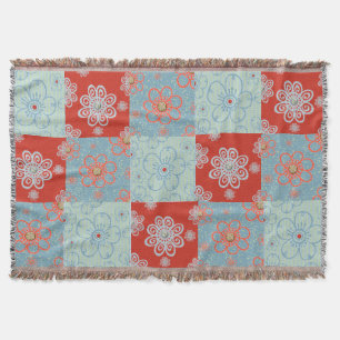 Fleurs romantiques - couverture de jet