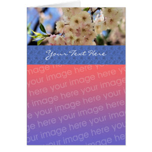 Fleurs rose pâle Carte photo floral