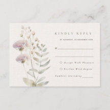 Fleurs rose vif Mariage Carte RSVP