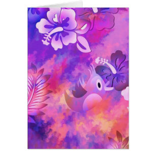 Fleurs roses Abstraites et art des oiseaux