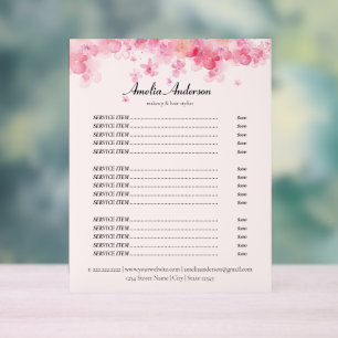 Fleurs roses Beauté Stylist Service Tarifs