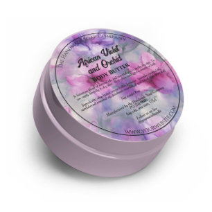 Fleurs roses et violettes Cosmétiques Étiquette de