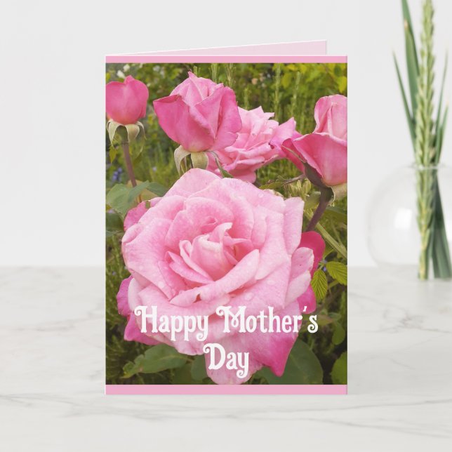 Fleurs roses Floral Rose Roses Carte de jour des m (Devant)